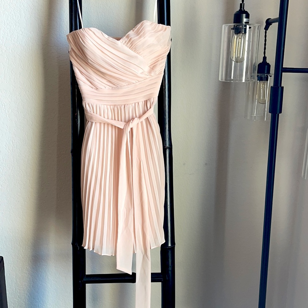 Pink pleated dress